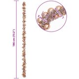  Garland od božićnih kuglica Ružičasto zlatni 186 cm Polistiren | shoptok.hr