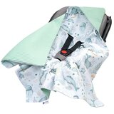 Medi Partners Baby carrier wrap – blanket with hood 85x85 cm – Waffle – Ocean + mint Waffle | ePonuda.com