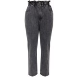 Trendyol Curve Gray High Waist Elastic Waist Mom Jeans | shoptok.hr