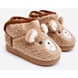 Kesi Children's insulated slippers with teddy bear, beige Eberra | shoptok.hr