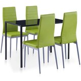 vidaXL Jedilna garnitura 5-delna zelena | Shoptok.si