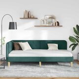  Kutni okvir kreveta Tamnozelena 100 x 200 cm tkanina | shoptok.hr