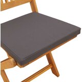  Sklopiva stolica s jastukom 4 pcs Siva 49 x 57,5 x 92 cm | shoptok.hr