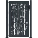  Vrtna vrata antracit 100x125 cm čelična s uzorkom bambusa | shoptok.hr