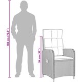  Set lounge namještaja za vrt 3 kom. Crna i krem-bijela | shoptok.hr