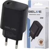 Beline OMREŽNI POLNILEC 1X USB-C 20W PD 3.0 ZA TELEFON ČRN, (21974684) | Shoptok.si