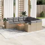  9-dijelni set vrtnih sofa s jastucima bež od poliratana | shoptok.hr