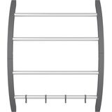  Stalak za ručnike s kukama srebrni 56 x 16 x 72 cm aluminijski | Eponuda.com