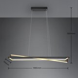 Trio - LED prigušiva luster na sajli EDGE LED/35W/230V 2300/3000/4000K crna | Eponuda.com