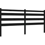  Okvir za krevet s uzglavljem crni 200 x 200 cm od masivnog drva | shoptok.hr