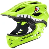 dječja biciklistička kaciga s odvojivom čeljusti TT-32003-M Green Shark