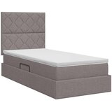  Krevet s madracem i skladištem Sivosmeđa 90 x 200 cm tkanina | shoptok.hr