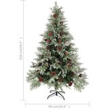 vidaXL božićno drvce sa šiškama zeleno-bijelo 150 cm pvc i pe | shoptok.hr