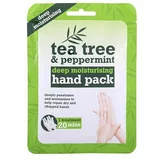 Xpel tea tree tea tree & peppermint deep moisturising hand pack vlažilne rokavice 1 par 1 ks