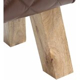  Klupa 40 x 30 x 45 cm Prava koža Smeđa dijamantna | shoptok.hr