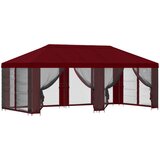 Paviljon s bočnim stranama 6 x 3 m Tamno crvena | shoptok.hr