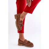 Zazoo 3469 Suede Women's Moccasins With Fringes Brown | Shoptok.si