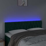  LED uzglavlje tamnozeleno 144x7x78/88 cm baršunasto | shoptok.hr