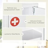  Ormarić za lijekove 3 pretinca zaključava se s pretincem za lijekove čvrsto čelično kućište bijela 40 x 15 x 53 5 cm | shoptok.hr