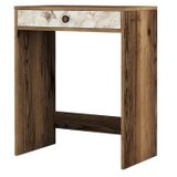 Hanah home sto za šminkanje lizbon walnut white marble