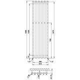  p.m.h. R2C/6 - kupaonski peškirni radijator rosendal 525W 150 cm sjajni hrom | Eponuda.com