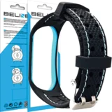 pašček za športno uro mi band 7 črn in moder, (21969157)