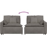  Modularni kauč s naslonom za ruke i jastucima svijetlo sivi 100 cm | Eponuda.ba
