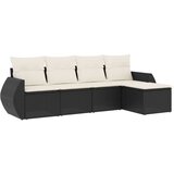  The Living Store Vrtna sedežna garnitura 5-delna z blazinami črn poli ratan - Vrtna Sedežna Garniture, (21460238) | Shoptok.si