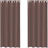Voile zavjese s ušicama 2 kom smeđe 140x245 cm | shoptok.hr