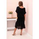 Kesi Włoski Women's cotton dress with a loose fit black | shoptok.hr