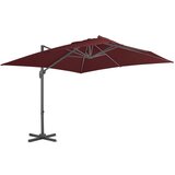  Vrtni senčnik z aluminijastim drogom bordo rdeč 400x300 cm Cene