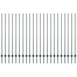  Stup za ogradu 22 pcs Zelena 200 cm Čelik | shoptok.hr
