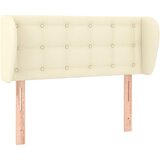  Uzglavlje s ušima krem 93x23x78/88 cm od od umjetne kože | shoptok.hr