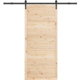 vidaXL Drsna vrata Rjava 100 x 208 cm Trdna borovina | Shoptok.si