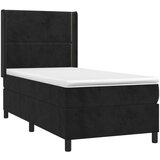 Box spring krevet s madracem crni 100x200 cm baršunasti | shoptok.hr