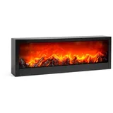 dekorativni kamin z led efektom plamena na baterije ali usb 60 x 10 x 20cm