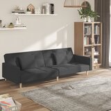 vidaXL Dvosjed na razvlačenje s dva jastuka tamnosivi od tkanine | shoptok.hr