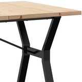  Blagovaonski stol Y-oblika 160x80x75,5 cm od borovine i čelik | Eponuda.com