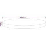 Stolna ploča Ø 40 x 3,8 cm okrugla od masivnog obnovljenog drva | shoptok.hr