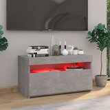 TV ormarić s LED svjetlima siva boja betona 75 x 35 x 40 cm | shoptok.hr