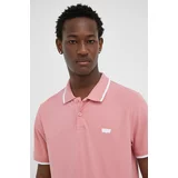 Levi's Polo majica za muškarce, boja: ružičasta, s aplikacijom
