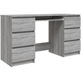 Furnova Pisalna miza siva sonoma 140x50x77 cm konstruiran les, (21925144) | Shoptok.si