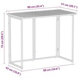 vidaXL Sklopivi vrtni stol smeđi 90x51x75 cm poliratan | shoptok.hr
