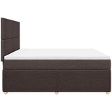  Krevet s oprugama i madracem tamnosmeđi 200x200 cm od tkanine | shoptok.hr