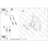  Stenska svetilka SACCON bela, (21347311) | Shoptok.si