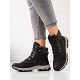 SHELOVET Black women's trappers on the platform Cene