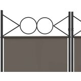 Sobna pregrada s 5 panela antracit 200 x 200 cm od tkanine | shoptok.hr