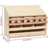  Gnijezdo za nesilice s 3 odjeljka 72x33x54 cm masivna borovina | shoptok.hr