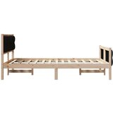  Konstrukcija postelje Črna 120 x 190 cm Masivno borovo les, (5000084738) | Shoptok.si