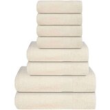 vidaXL 8-dijelni set ručnika krem 360 gsm 100 % pamuk | shoptok.hr